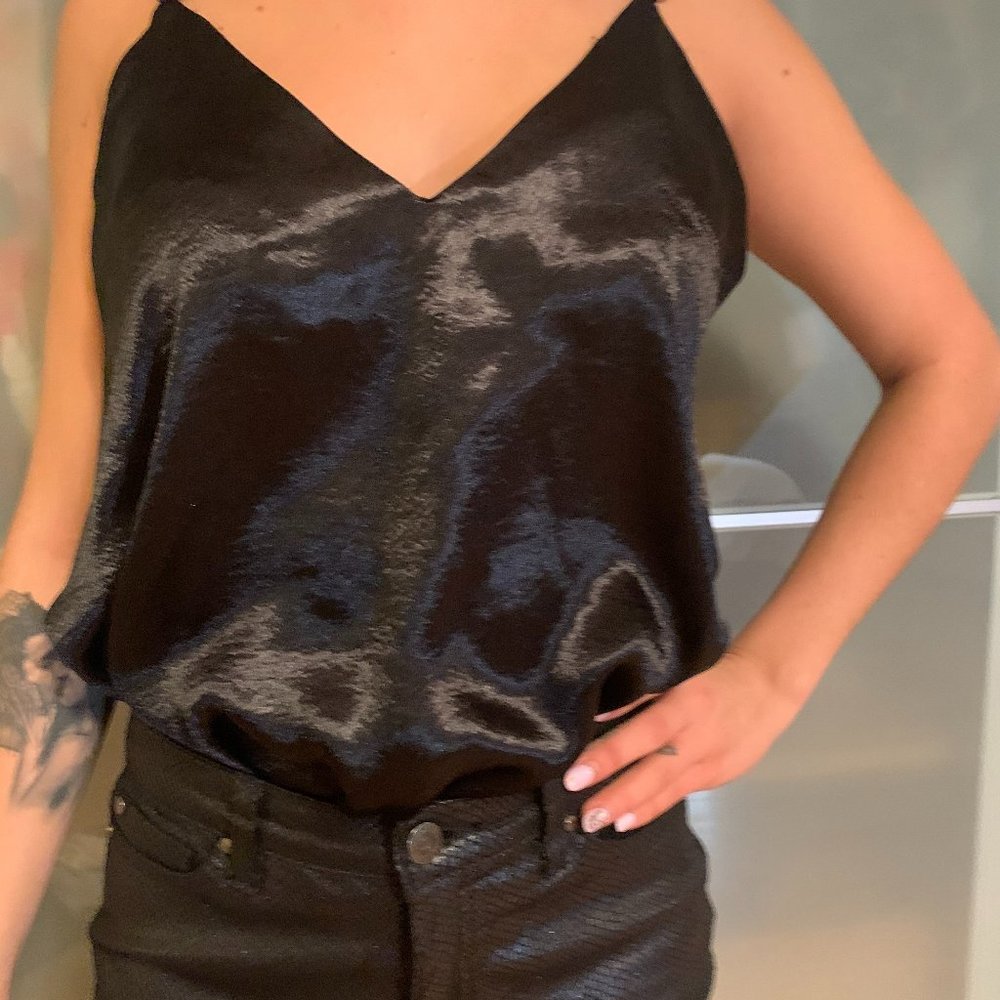 Satin top, size S